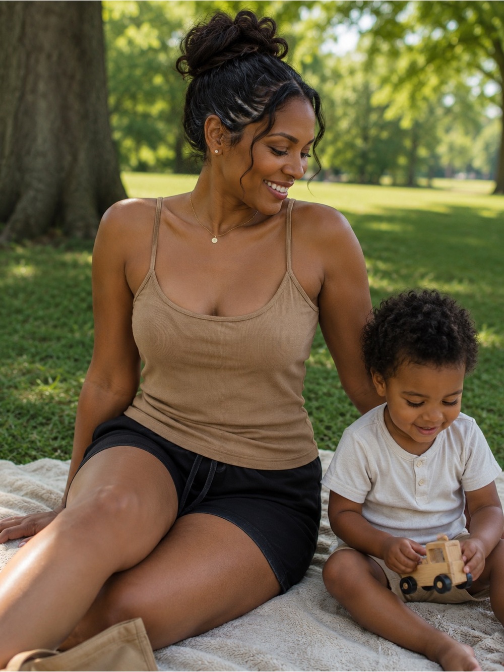a new day Brown Slim-Strap Cami Tank Top
